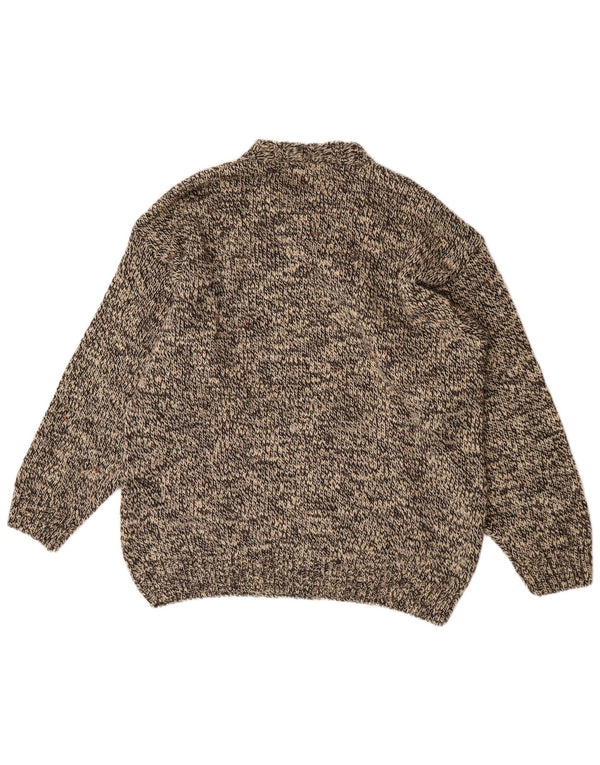 Maglione vintage da uomo girocollo 2XL in lana Fair Isle multicolore