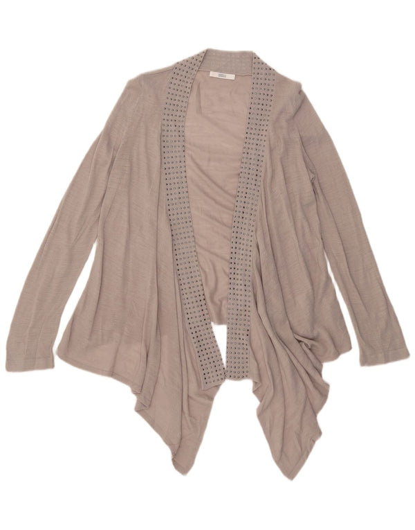 Top cardigan asimmetrico da donna Marks & Spencer UK 14 Acrilico grigio medio
