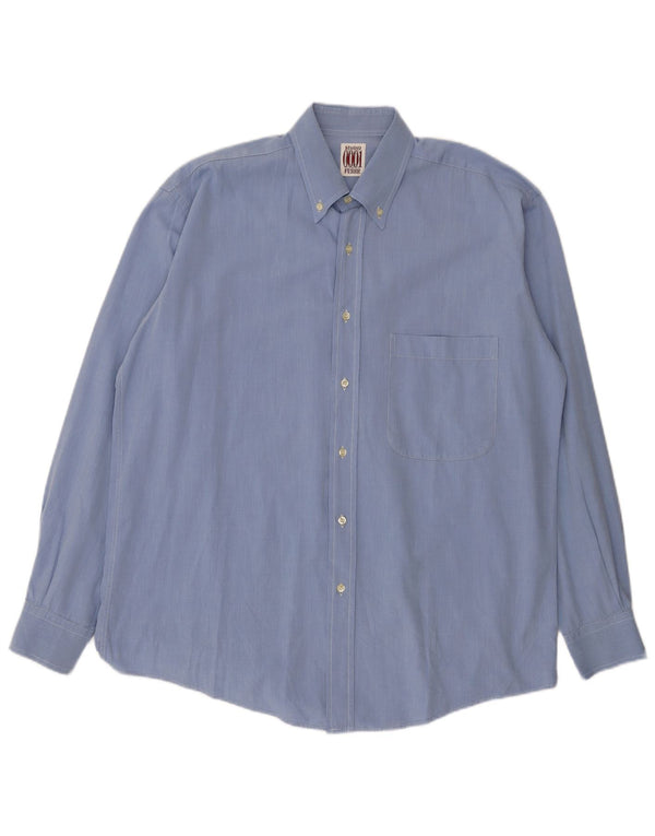 Camicia da uomo Ferre taglia 42 16 1/2 grande cotone blu