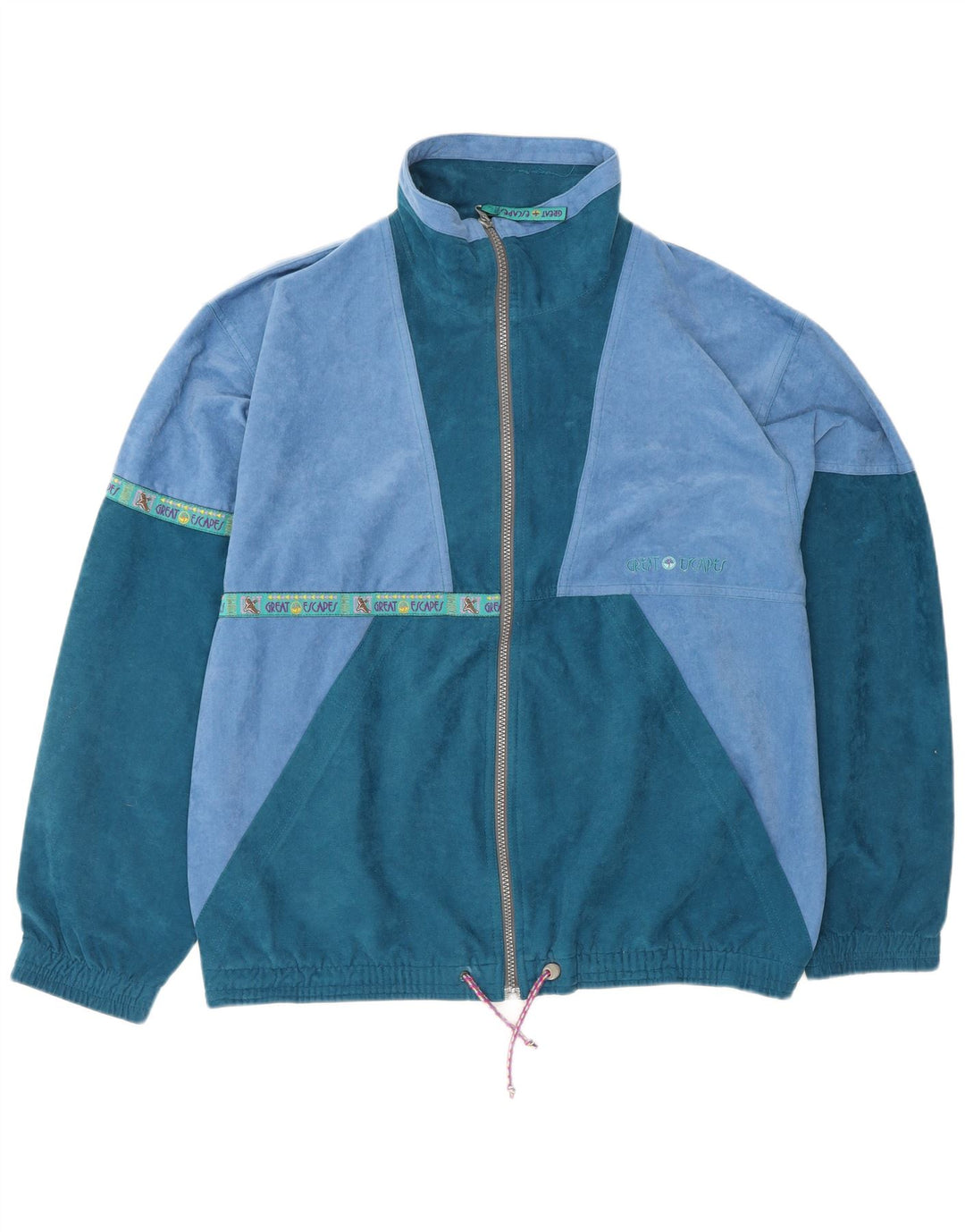 GREAT ESCAPES Giacca da tuta da uomo IT 48 Blu medio Colourblock