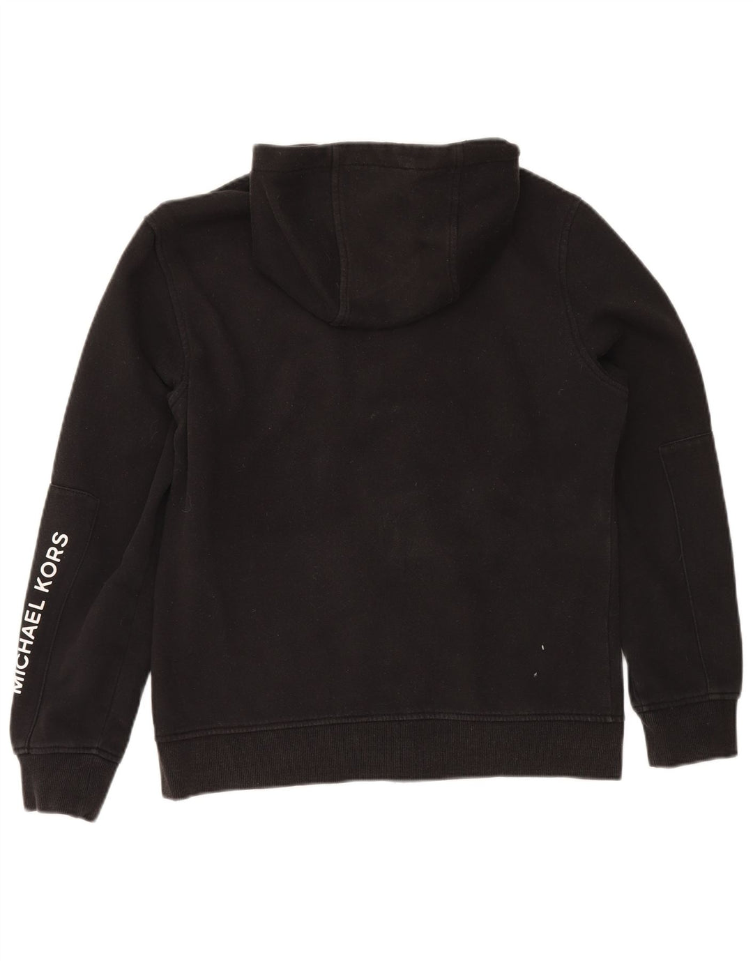 Maglione con cappuccio e zip grafica da uomo Michael Kors in cotone nero medio