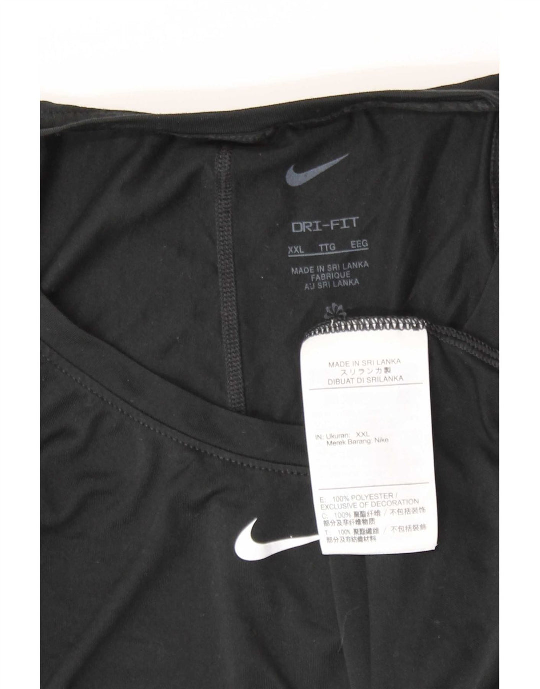 Canotta Nike Dri Fit da donna UK 20 2XL poliestere nero