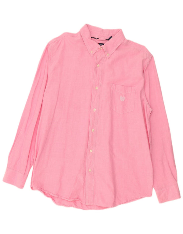 Camicia da uomo Chaps XL in cotone rosa