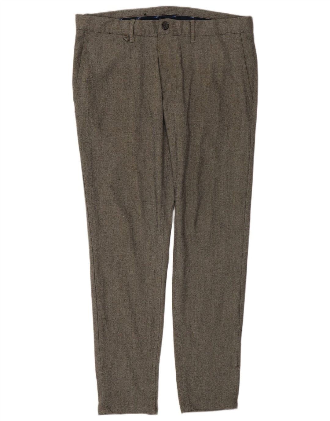 Pantaloni chino slim da uomo Zara EU 42 Large W32 L29 Poliestere grigio
