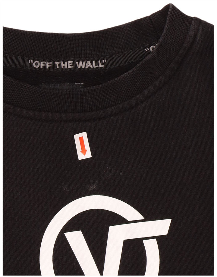 Felpa grafica da uomo Off The Wall di Vans XS in cotone nero