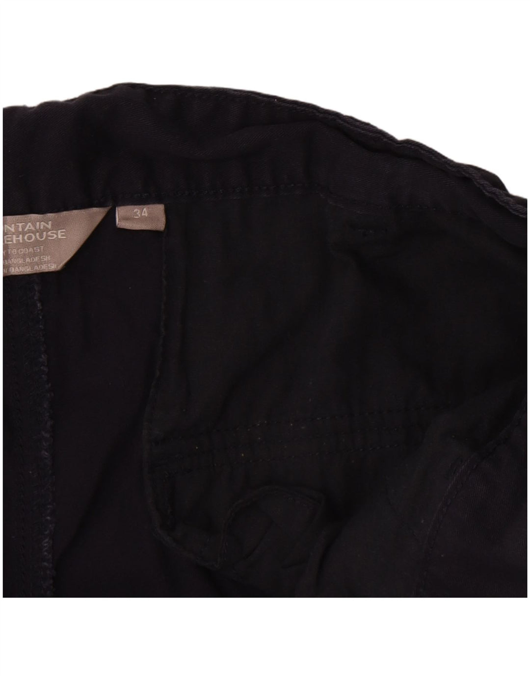 Pantaloncini cargo da uomo Mountain Warehouse W34 Large in cotone blu navy
