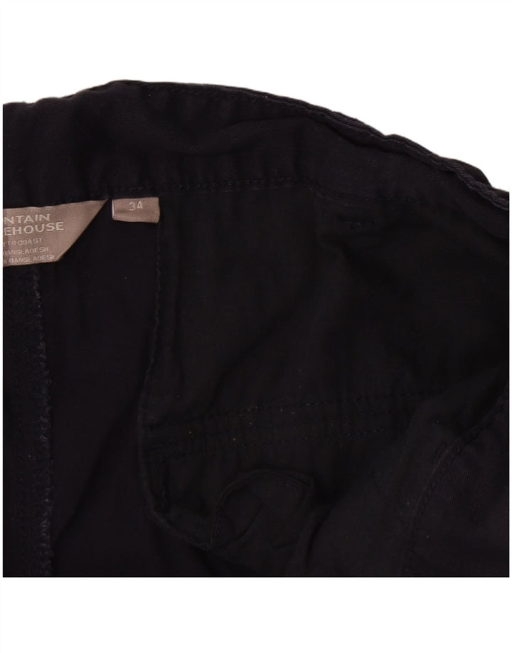 Pantaloncini cargo da uomo Mountain Warehouse W34 Large in cotone blu navy