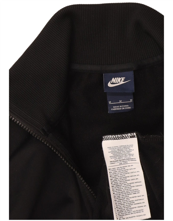 Giacca da tuta da donna Nike UK 12 Medium Nero Colourblock Poliestere