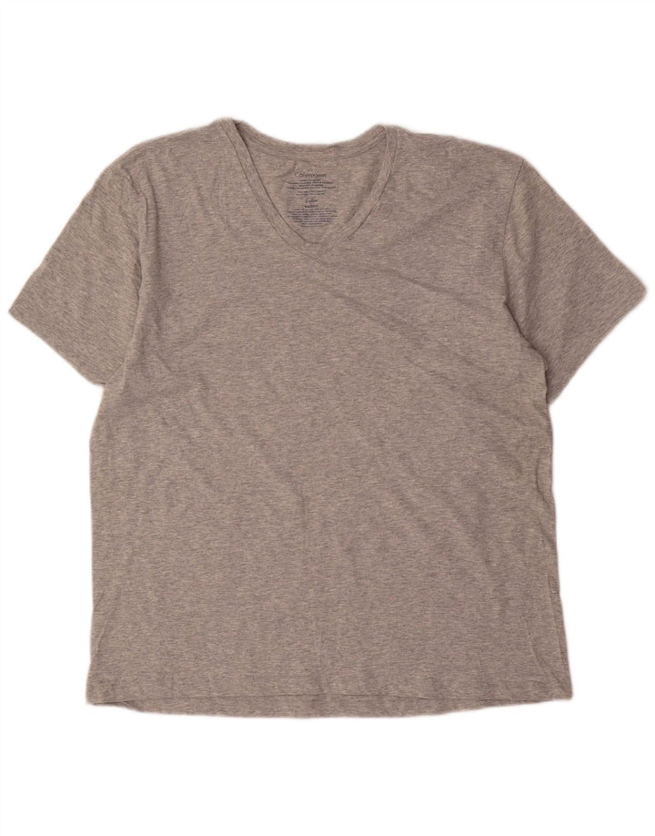 T-shirt da uomo Calvin Klein Top grande in cotone chiazzato grigio