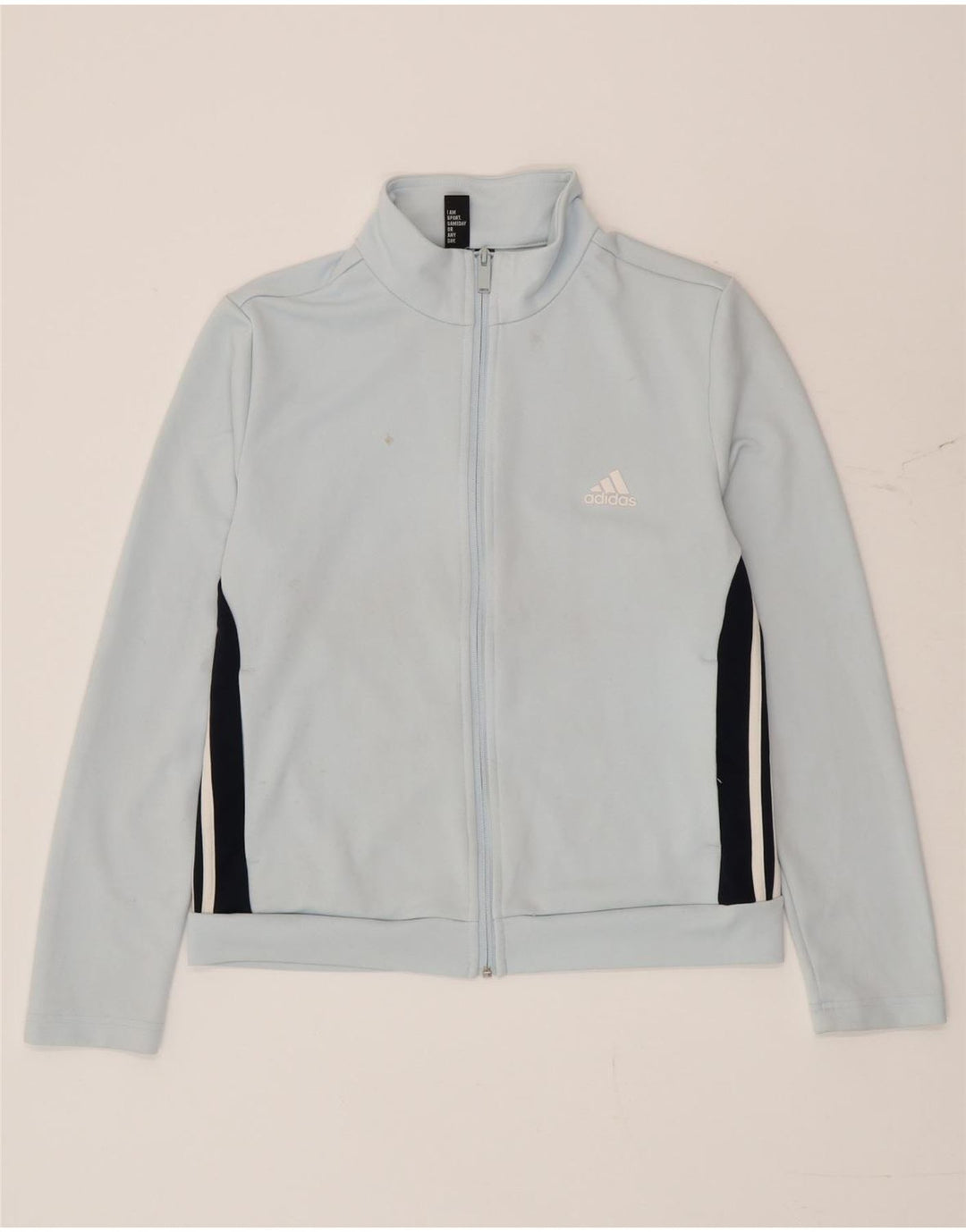 Giacca da tuta da donna Adidas UK 16/18 Large Blu Colourblock