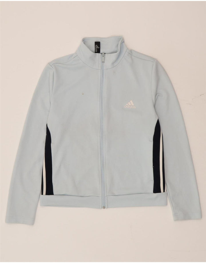Giacca da tuta da donna Adidas UK 16/18 Large Blu Colourblock