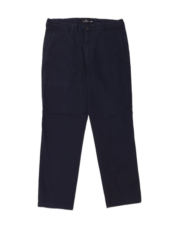 Pantaloni chino da uomo Marks & Spencer Blue Harbour W38 L33 cotone blu navy
