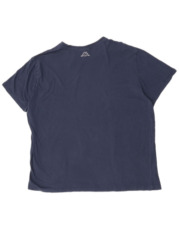 T-shirt grafica da uomo Kappa Top 4XL cotone blu navy
