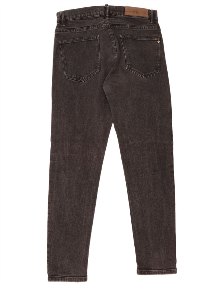 Jeans slim da uomo Zara EU 42 Large W32 L30 Neri