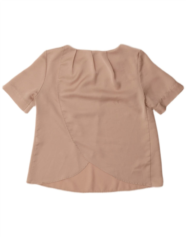 Topshop Camicetta oversize da donna Top UK 10 Small Beige Poliestere