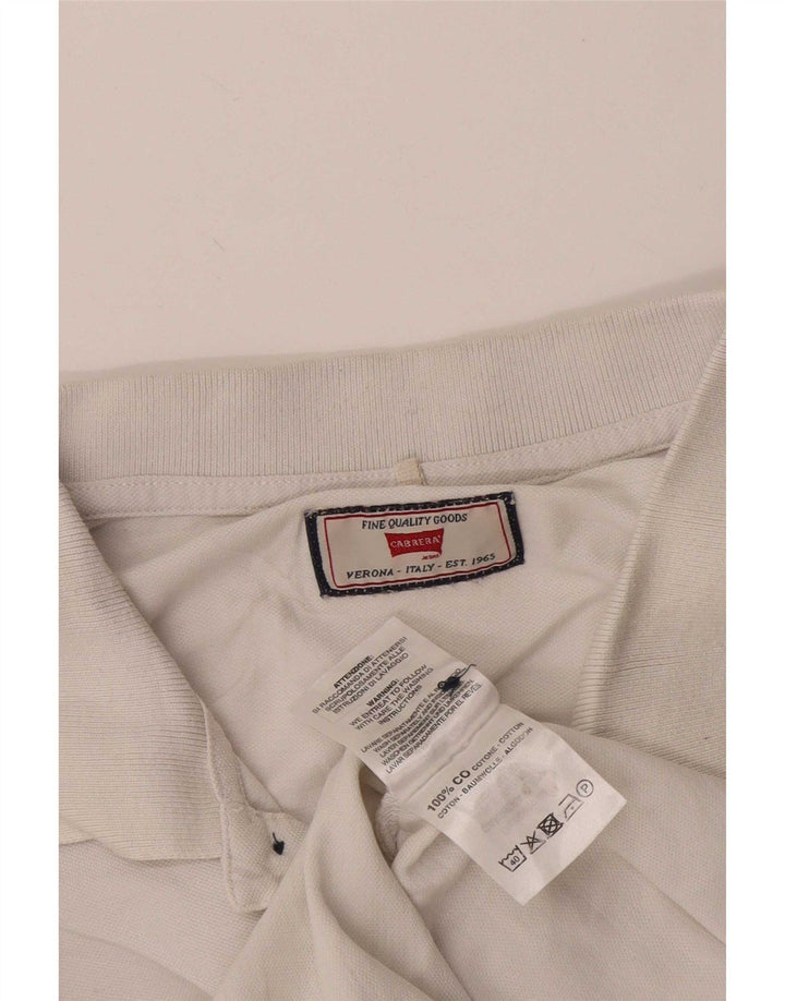 Polo Carrera da uomo vestibilità regolare XL in cotone a righe bianche