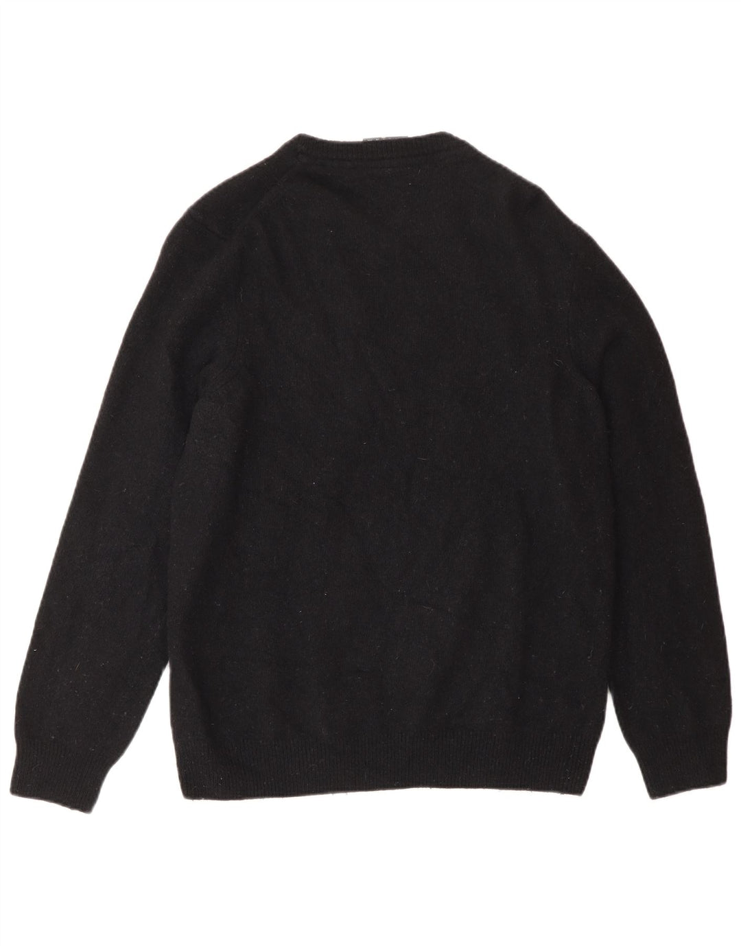 Maglione maglione girocollo da donna Lyle & Scott UK 16 grande lana nera