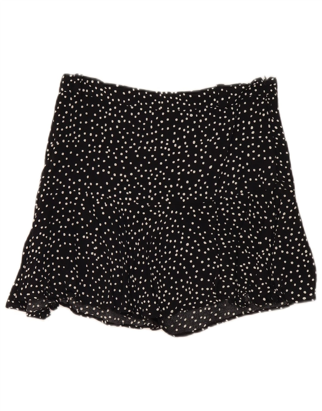 Gonna corta da donna Zara UK 14 viscosa maculata nera media