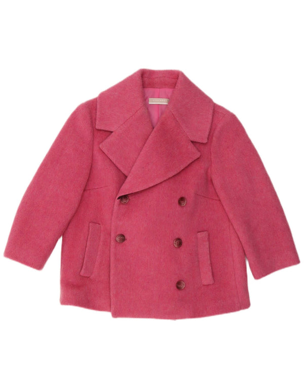 Cappotto da marinaio con maniche corte a 3/4 da donna Stefanel US 8 lana rosa media