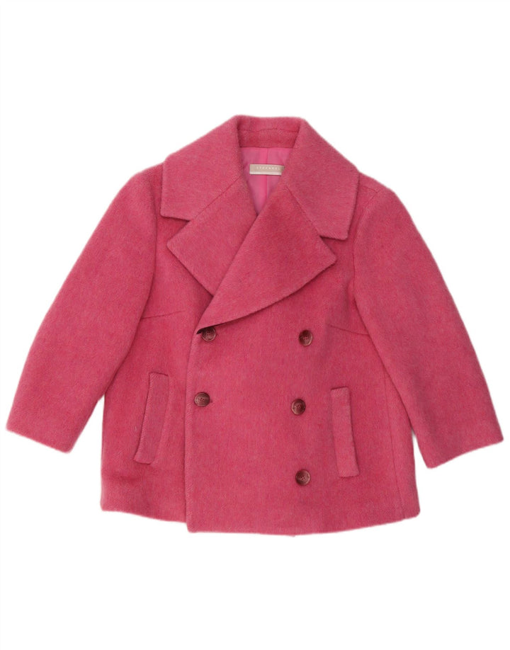 Cappotto da marinaio con maniche corte a 3/4 da donna Stefanel US 8 lana rosa media