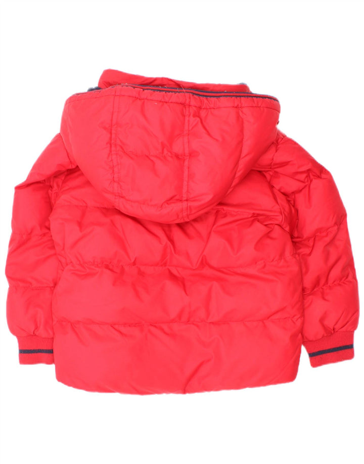 Giacca imbottita con cappuccio Timberland per ragazzi 2-3 anni in poliestere rosso