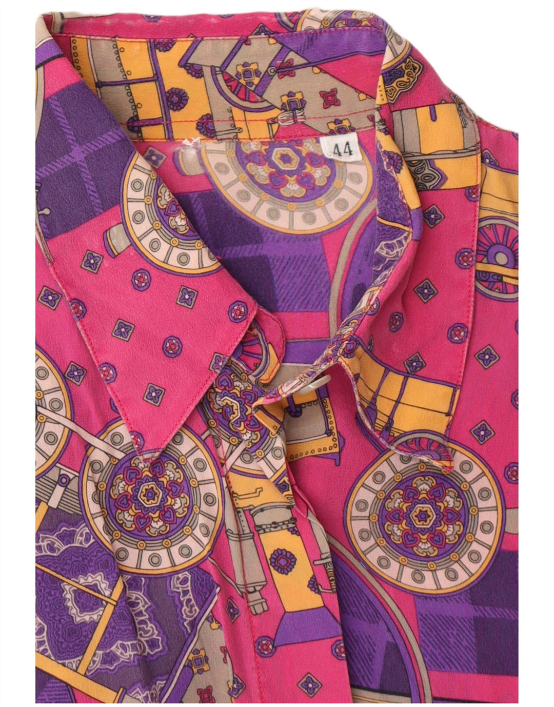 Camicetta da donna con motivo astratto VINTAGE IT 44 Rosa medio