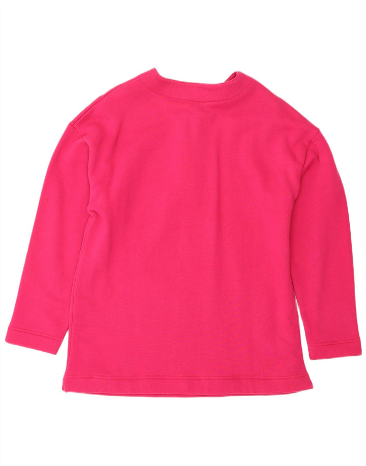 Felpa da donna Benetton maglione UK 14 rosa medio