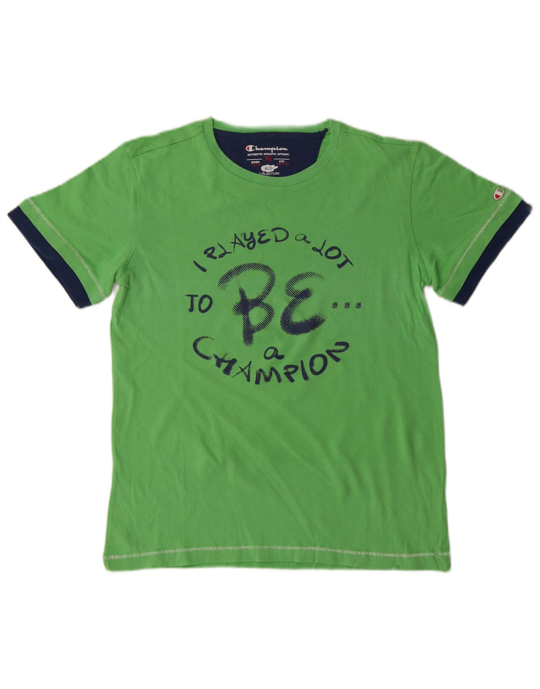 T-shirt grafica da ragazzo Champion Top 13-14 anni XL Verde
