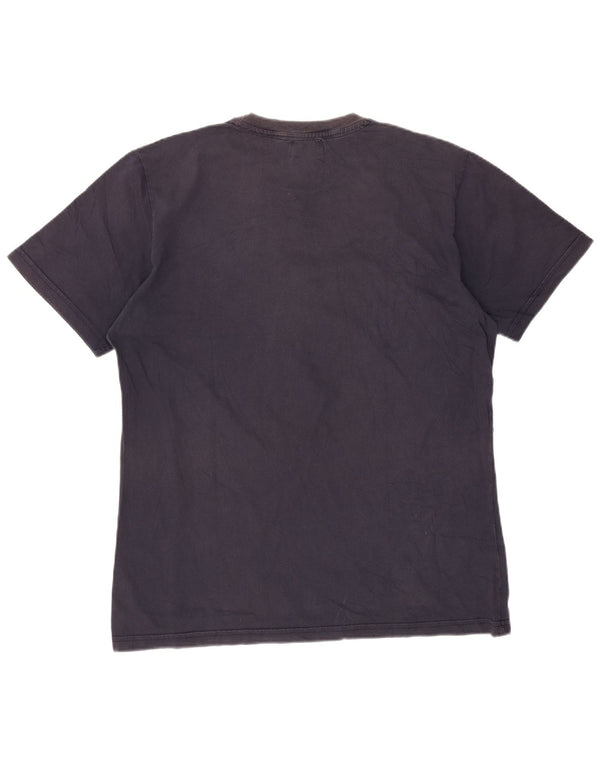 T-shirt grafica da uomo Converse Top XL in cotone blu navy