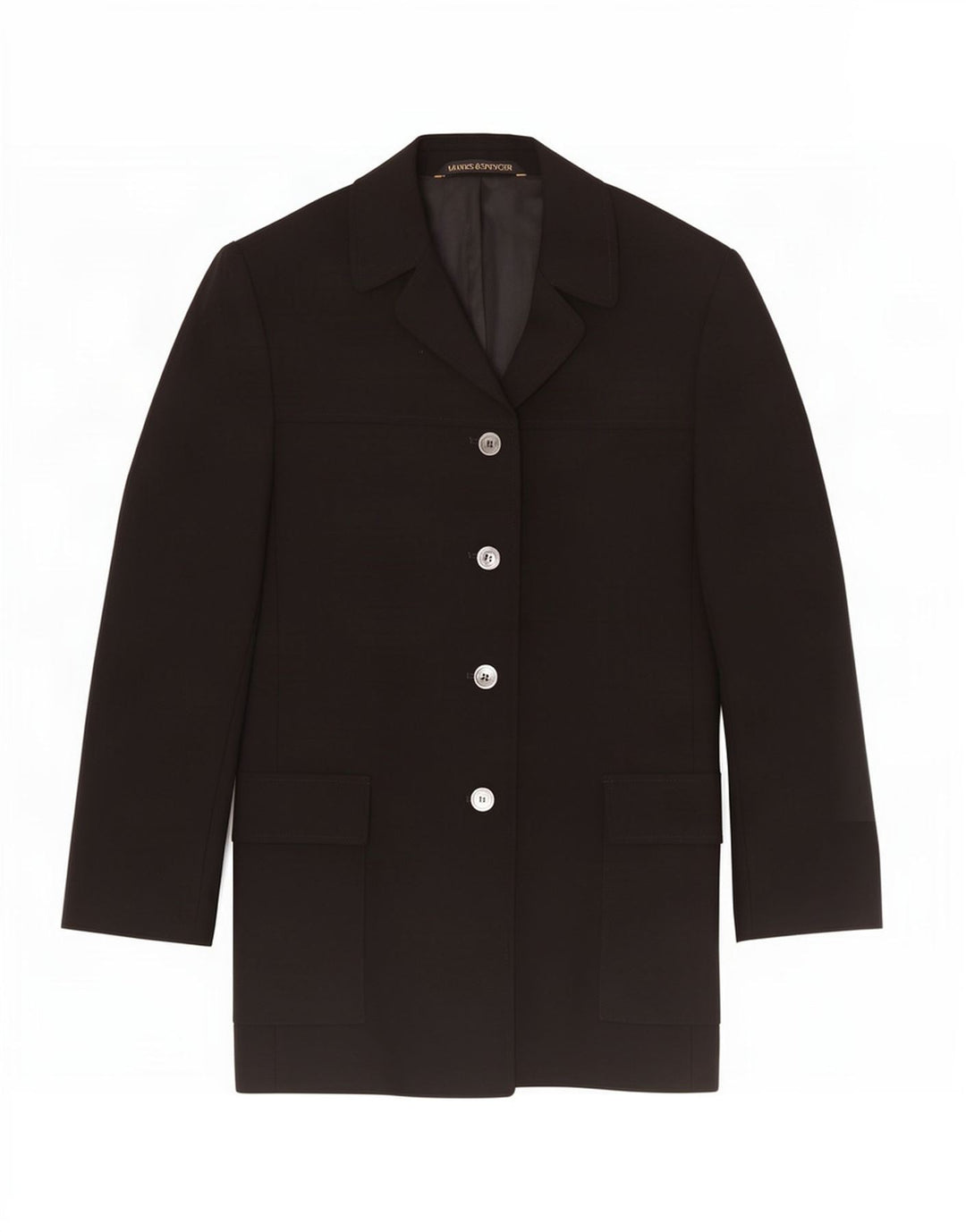Giacca da donna Marks & Spencer St. Michael Blazer UK 12 media nera