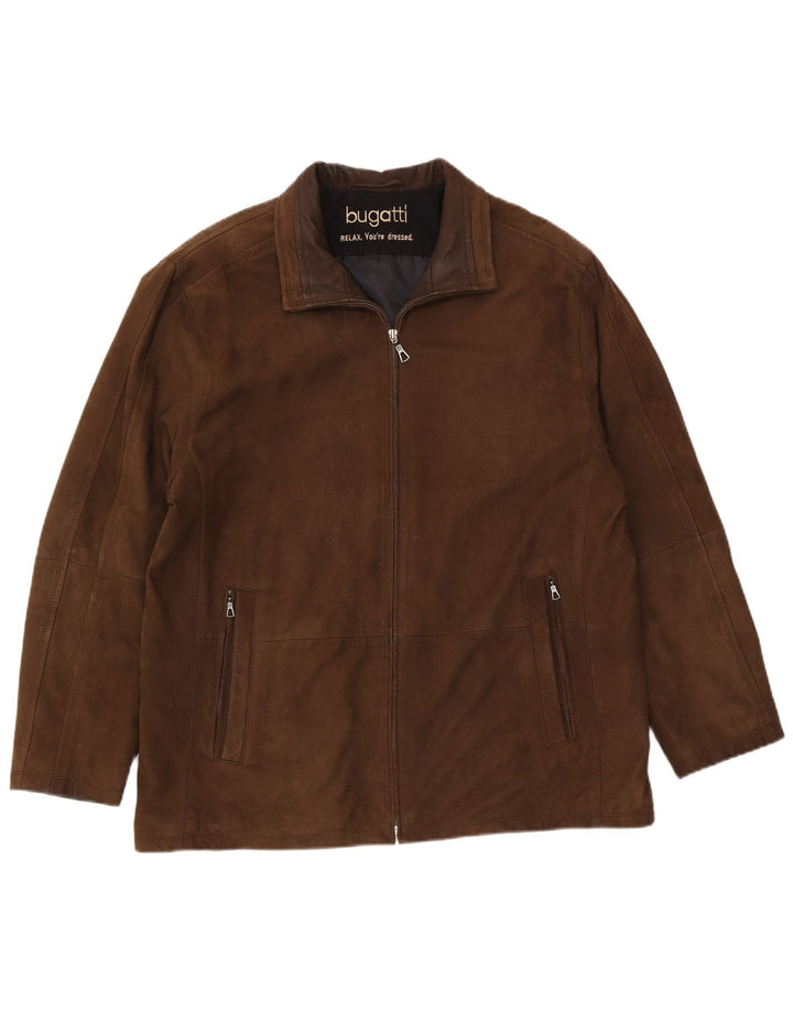 Giacca in pelle da uomo Bugatti UK 38 Pelle marrone medio