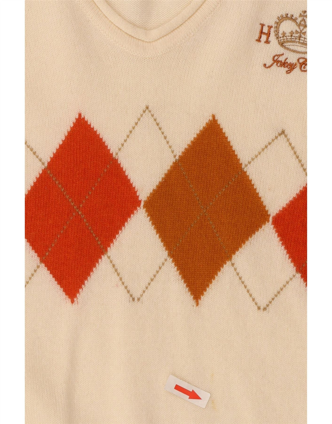 Maglione da donna con scollo a V Henry Cottons IT 46 grande bianco sporco