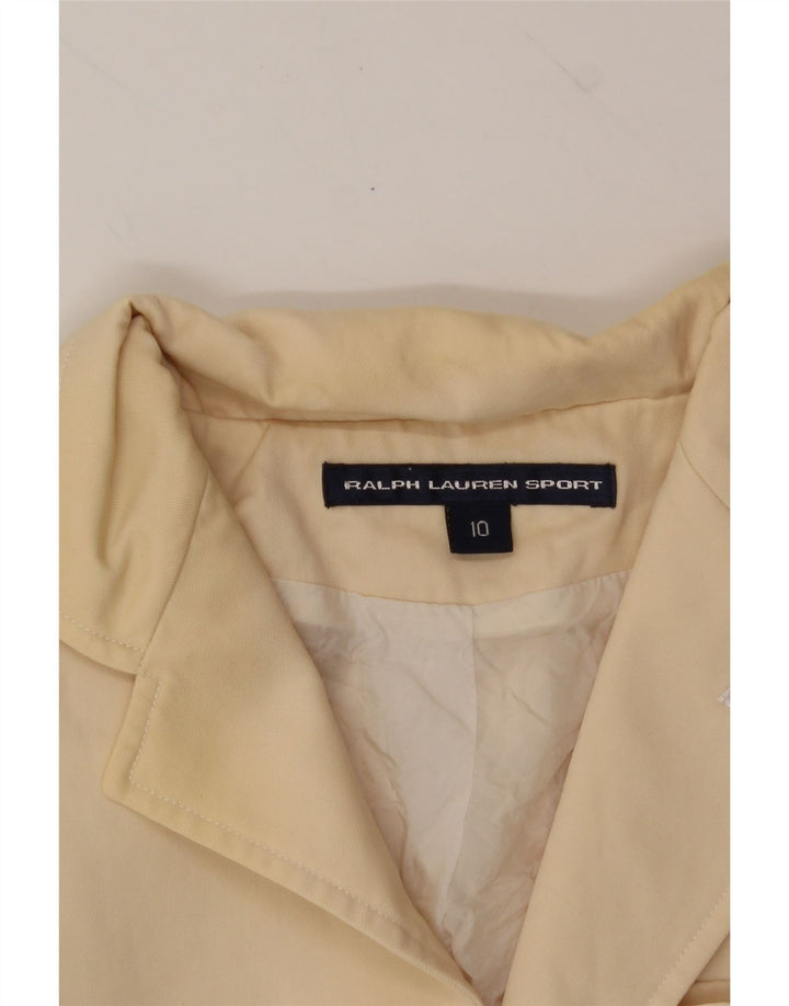 RALPH LAUREN Womens 3 Button Blazer Jacket US 10 Large Beige Wool Vintage Ralph Lauren and Second-Hand Ralph Lauren from Messina Hembry 