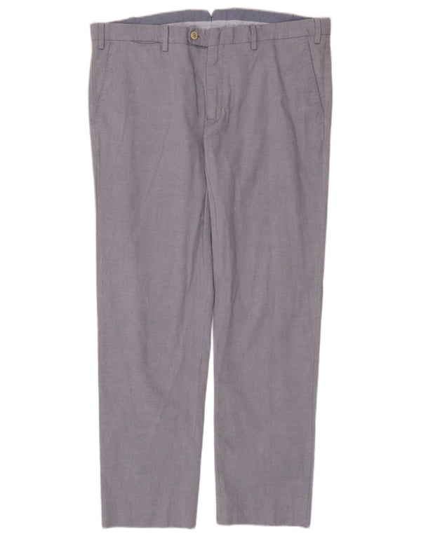 Pantaloni da abito dritti da uomo Massimo Dutti EU 48 XL W38 L31 Cotone blu