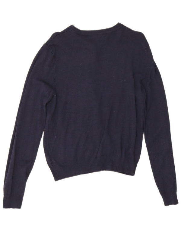 Maglione cardigan da donna Marks & Spencer UK 12 Viscosa blu navy medio