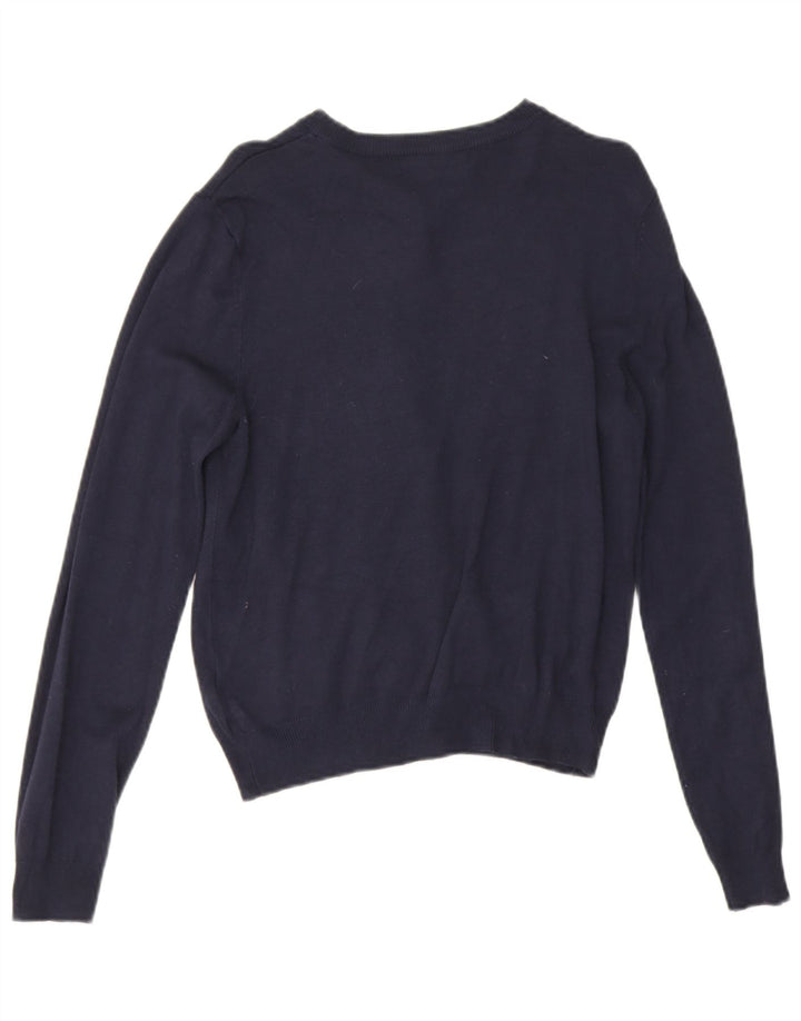 Maglione cardigan da donna Marks & Spencer UK 12 Viscosa blu navy medio