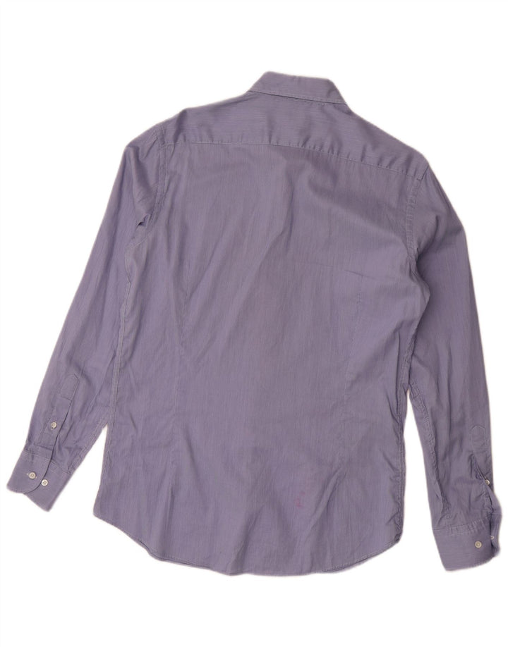 Camicia slim fit da uomo Massimo Dutti taglia 41 16 grande gessato blu