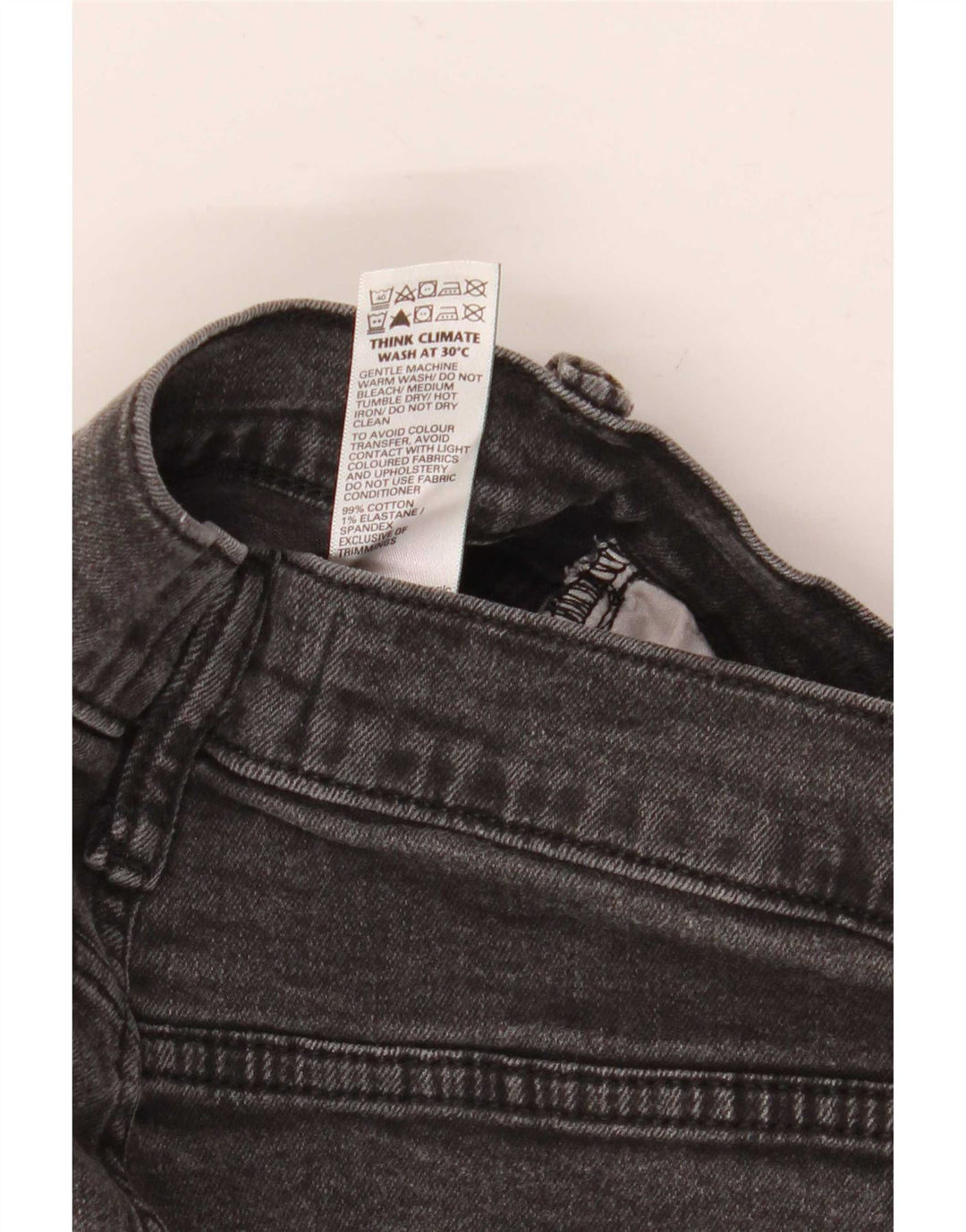 Jeans slim da uomo Marks & Spencer W32 L31 cotone nero