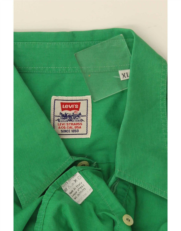 Camicia a maniche corte da uomo Levi's XL in cotone verde