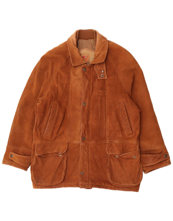 Giacca in pelle da uomo Essebi UK 40 Large in pelle marrone