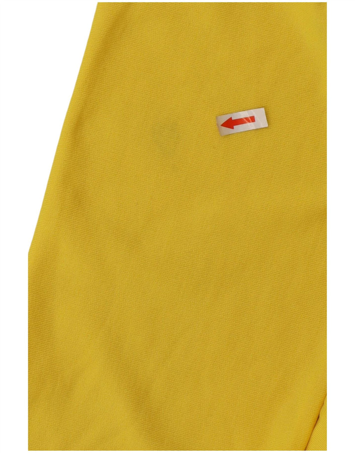 Loffler Top da uomo con zip e collo a maniche lunghe, grande, giallo