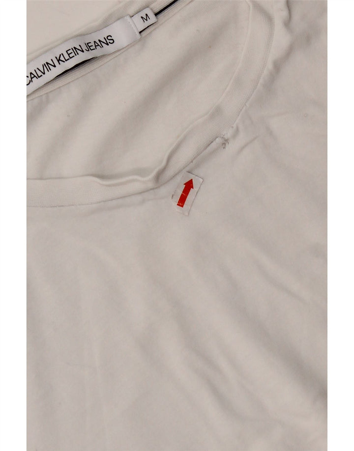 CALVIN KLEIN T-shirt da donna Top UK 14 Medium White