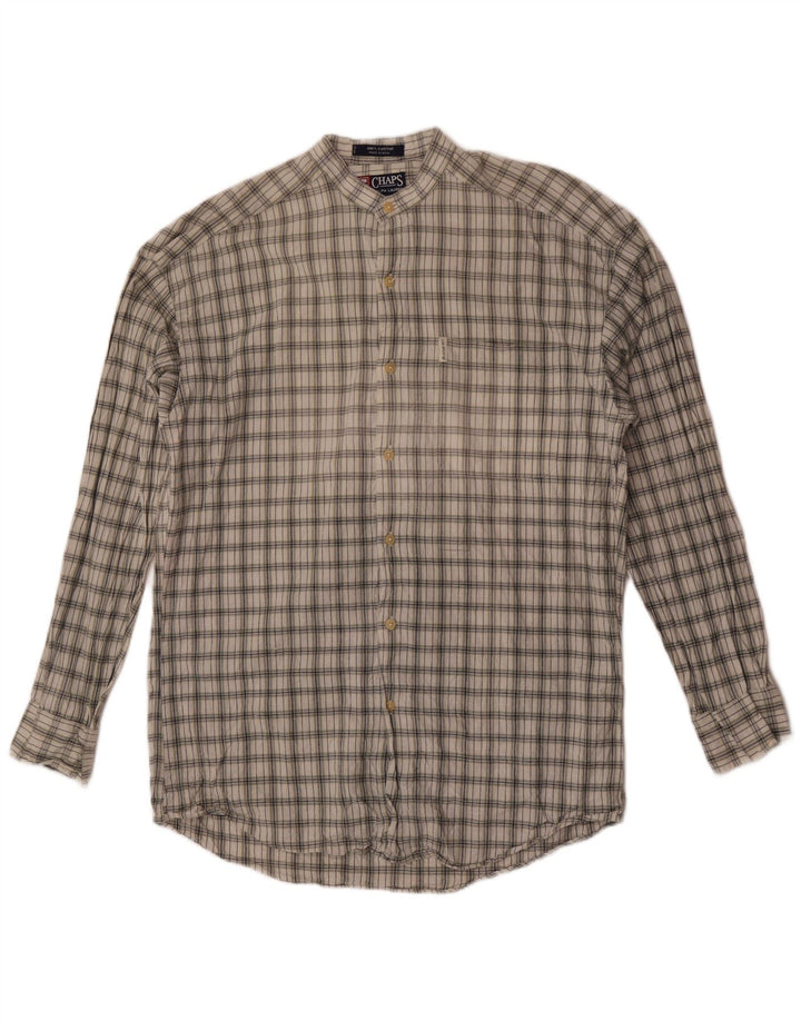 Camicia da uomo Chaps Ralph Lauren in cotone a quadri kaki medio