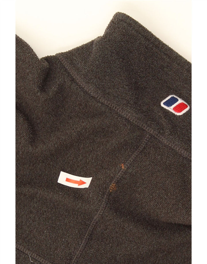 Maglione in pile da uomo Berghaus con zip e collo, grande, in poliestere chiazzato verde