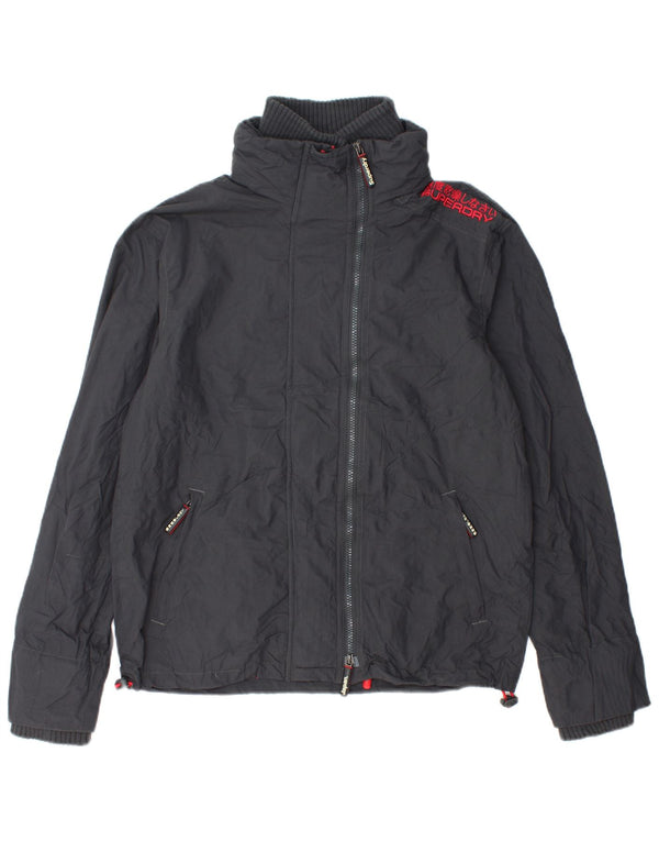 Giacca antipioggia da uomo Superdry Windcheater UK 40 Large in nylon grigio