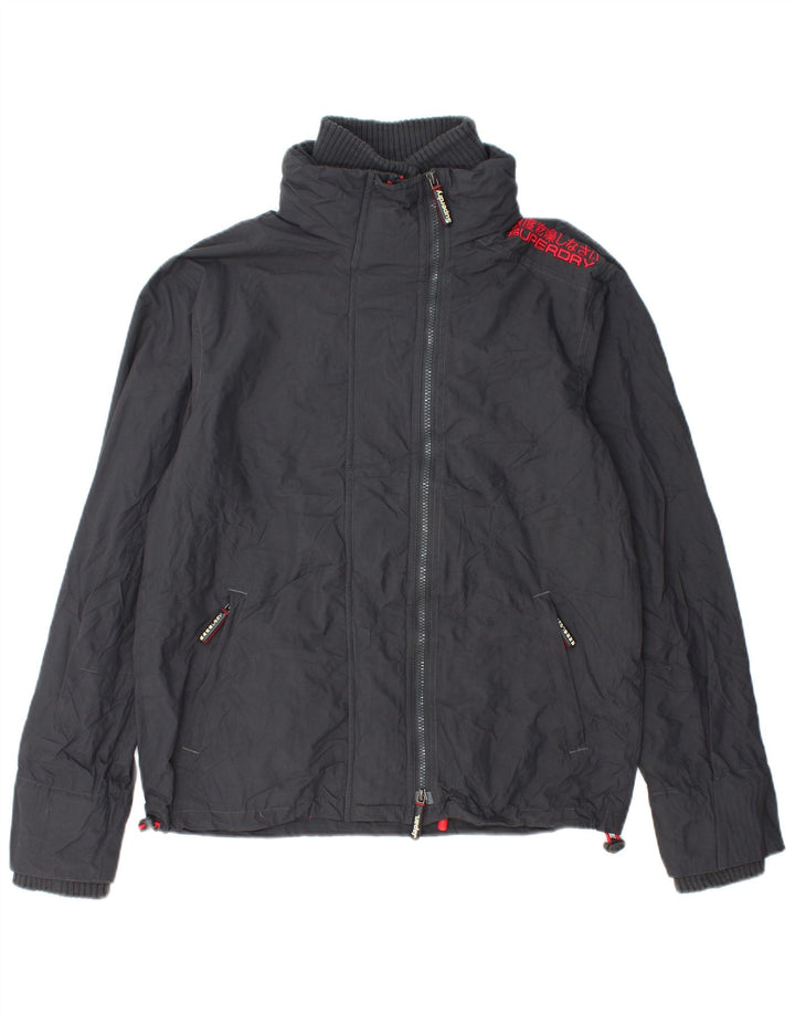 Giacca antipioggia da uomo Superdry Windcheater UK 40 Large in nylon grigio