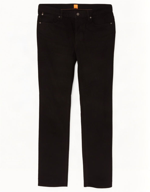 Jeans slim da uomo Hugo Boss W36 L36 cotone nero