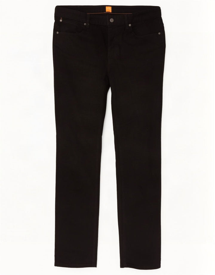 Jeans slim da uomo Hugo Boss W36 L36 cotone nero