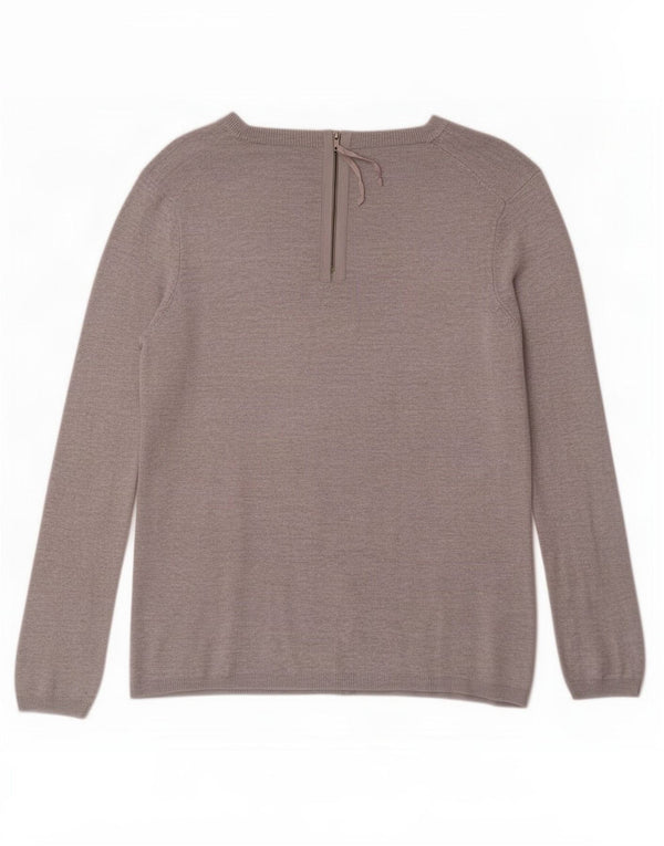 Maglione Zara da donna con scollo a barca UK 14 grande grigio screziato