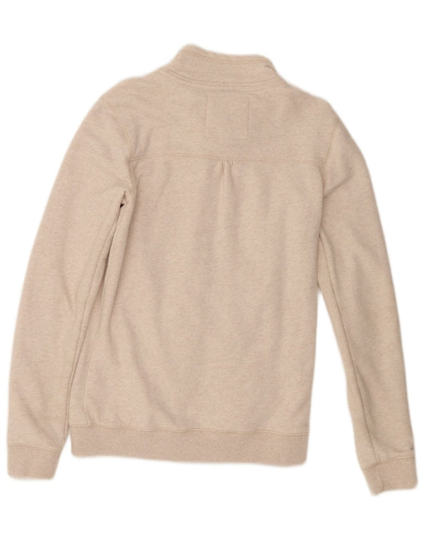 Giacca da ginnastica con grafica da donna Fat Face UK 8 piccola in cotone beige